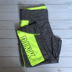 Neon yellow victorias secret leggings